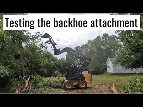 Skid Steer Taking Down Trees With Bucket & Brush Cutter